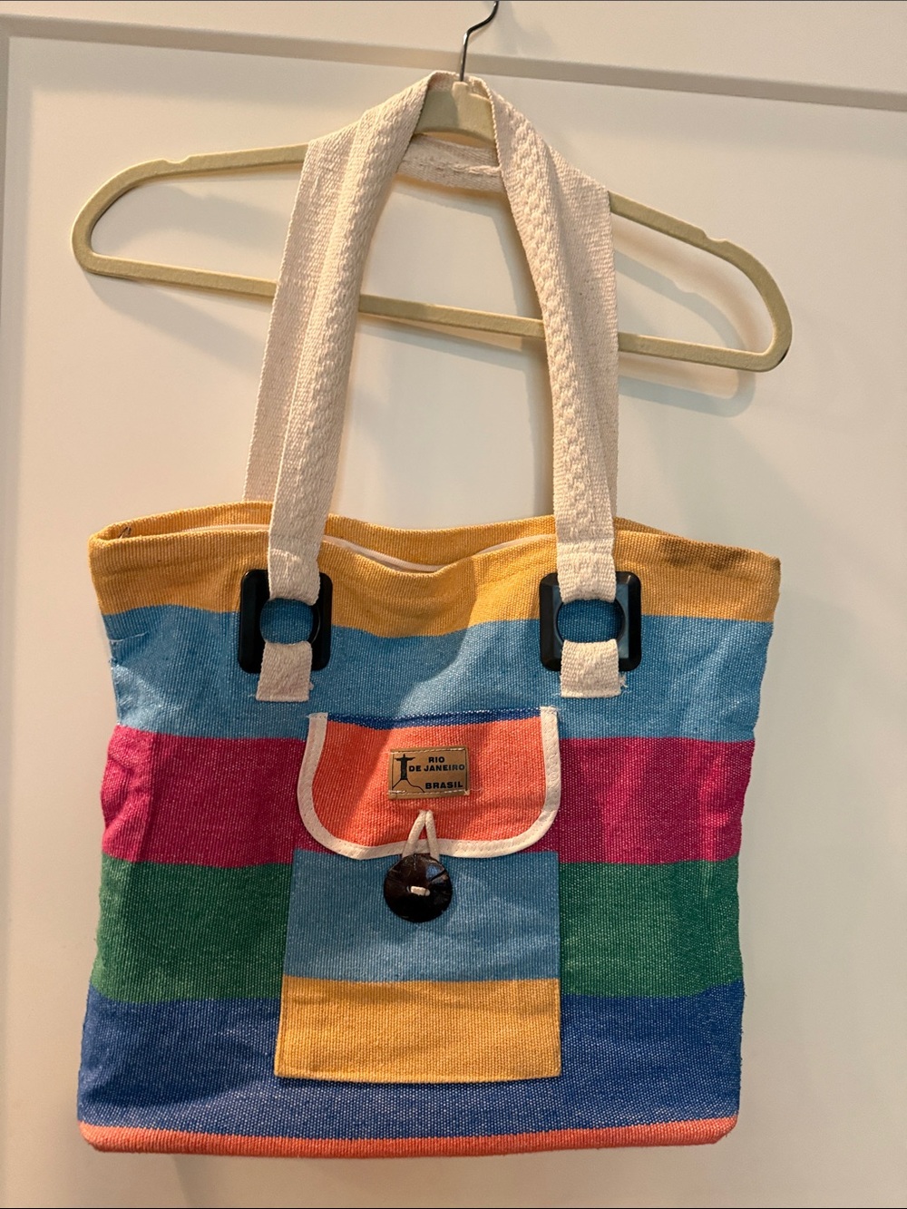 Rio de Janeiro Brazil Multicolor Stripe Canvas Tote Bag